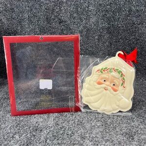 Lenox Holiday Christmas Santa Cookie Press Mold Ornament #6095202 New Open Box